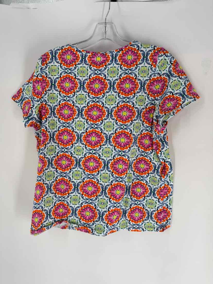 Size XL Talbots Multi-Color Cotton Shirt