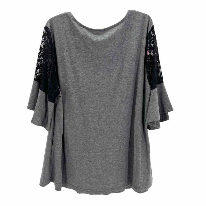 Size 2X Gray Lace Shirt