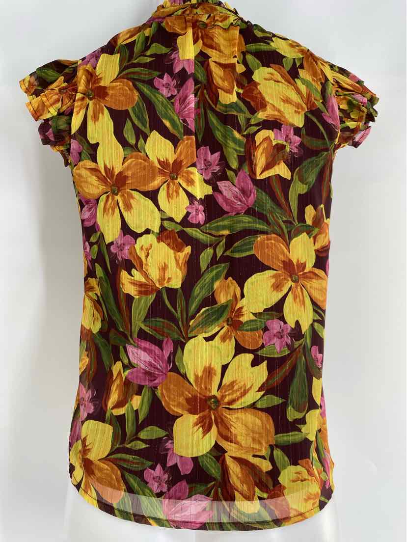 Size XS Yellow Print Shirt
