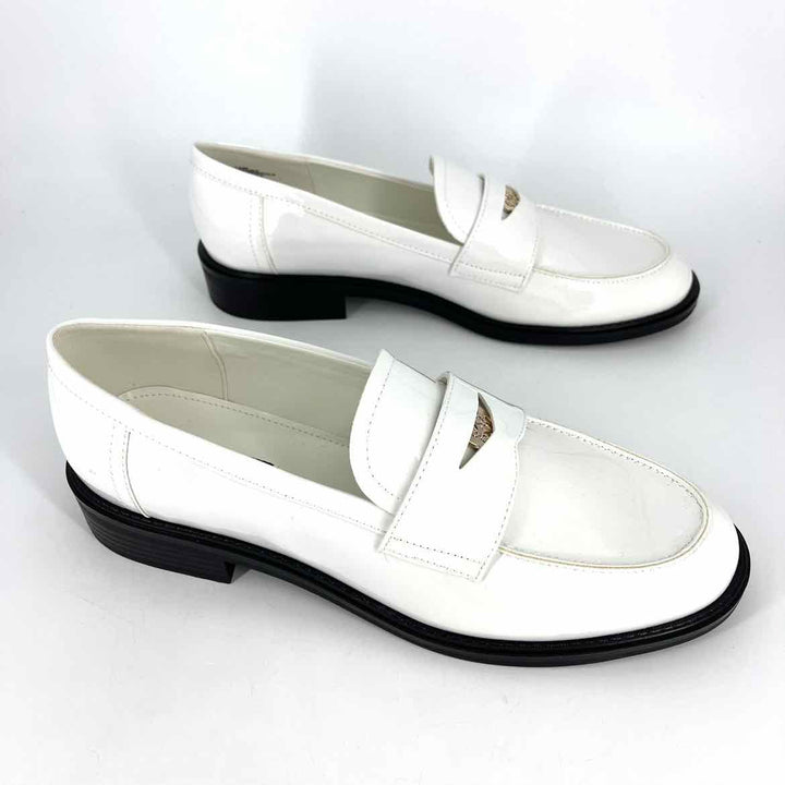 Shoe Size 10 Nine West White PATENT Flats