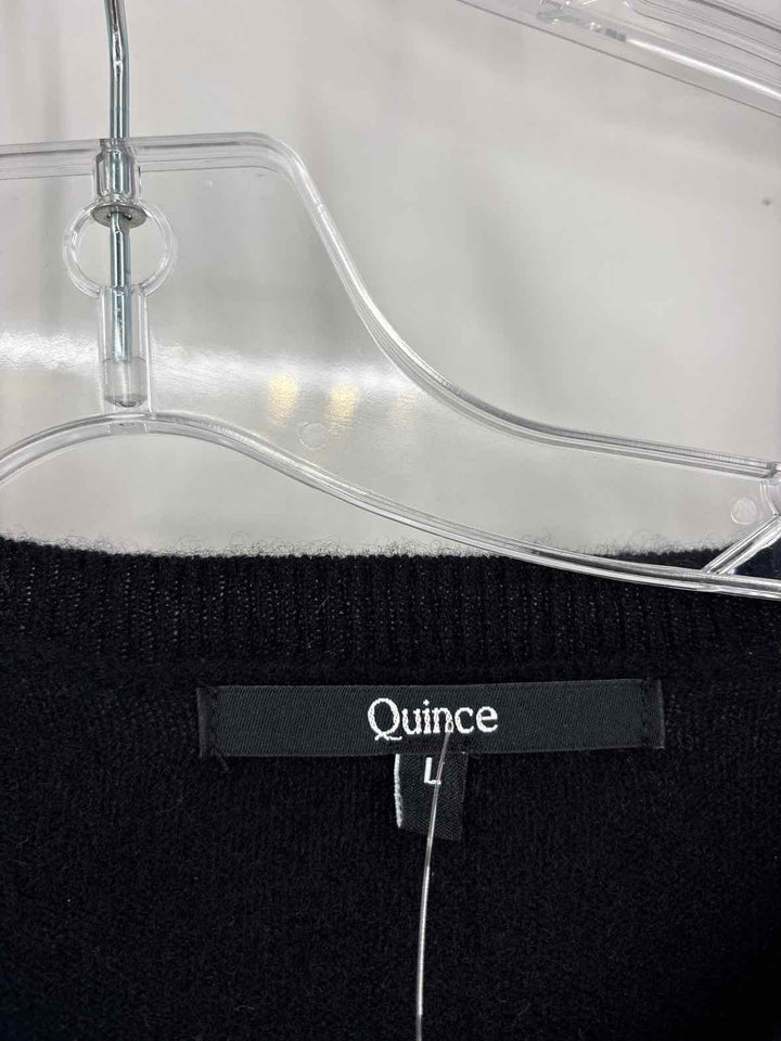 Size L QUINCE Black Sweater