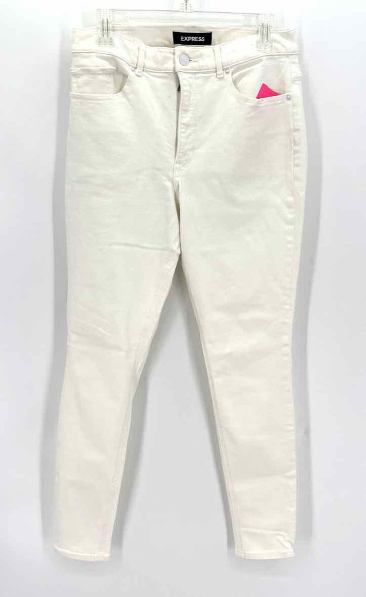 Size 10 EXPRESS White Denim Jeans