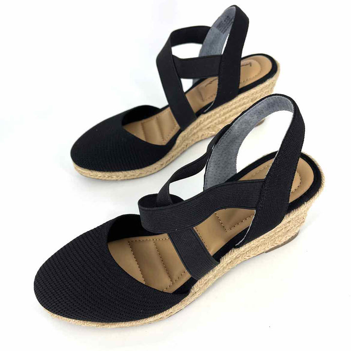 Shoe Size 6.5 Me Too Black Knit Wedge
