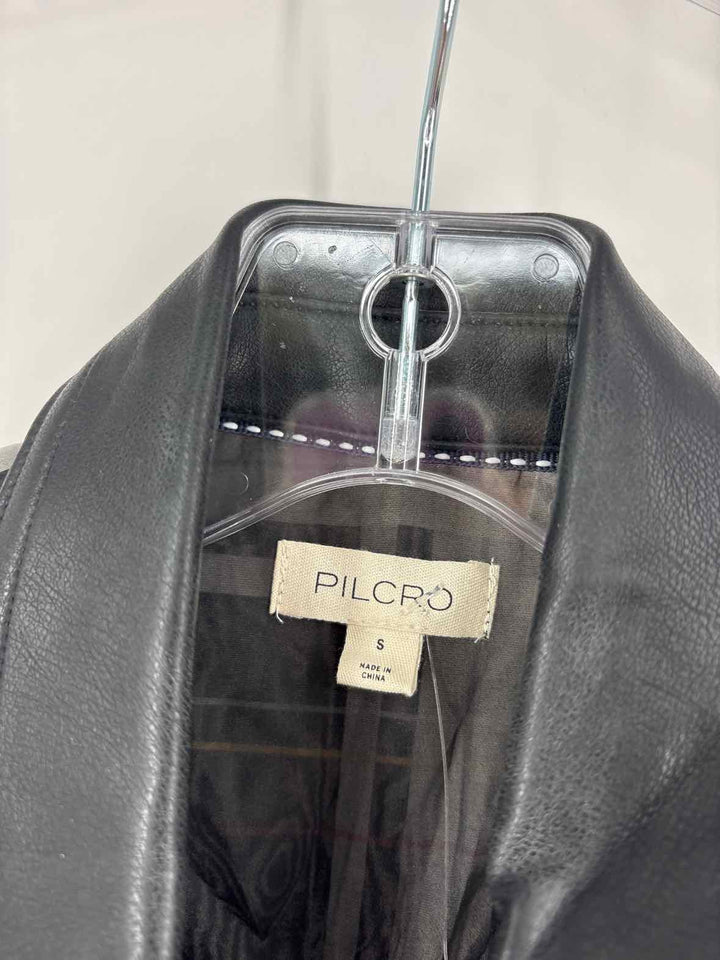 Size S Pilcro & the Letterpress Black Print Shirt