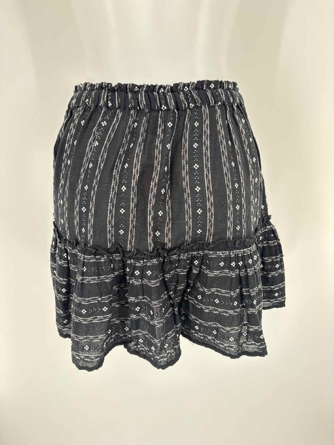 Size M SAKS FIFTH AVENUE Black Print Skirt