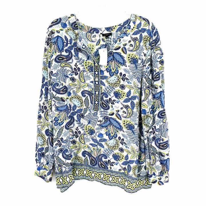 Size 2X Talbots White Print Shirt