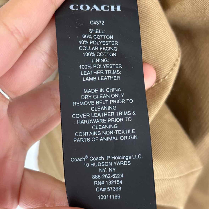 Size 10 Coach Camel Coat