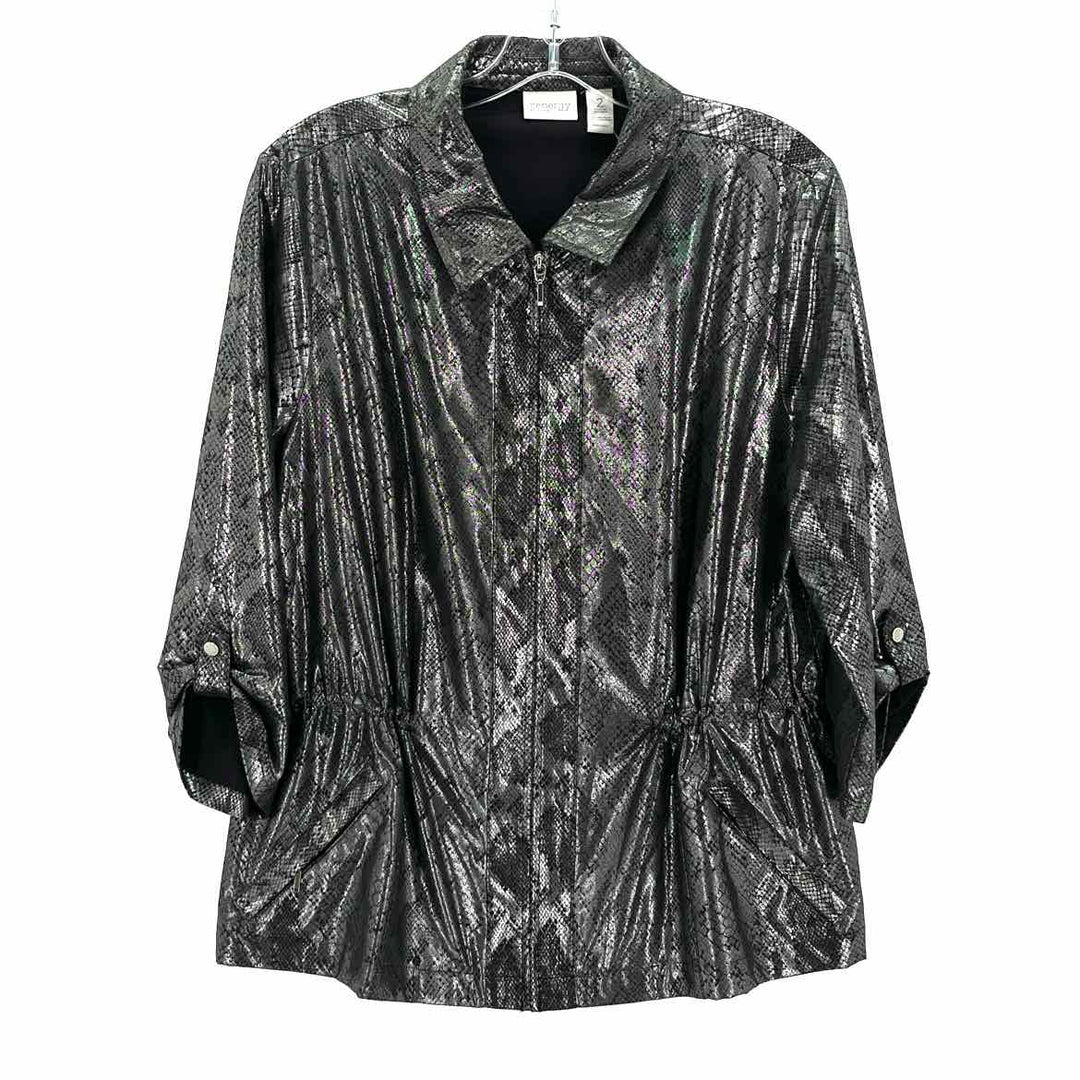 Size L Chico's Silver Jacket