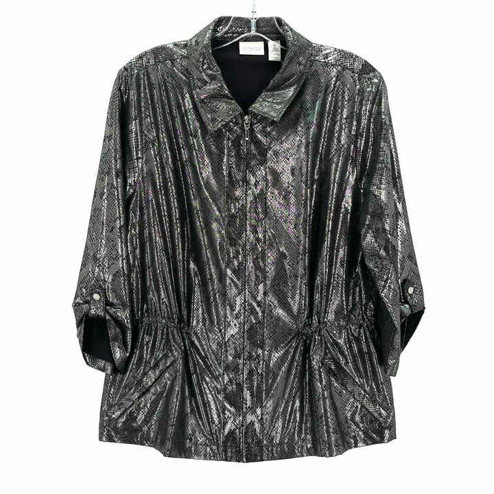 Size L Chico's Silver Jacket