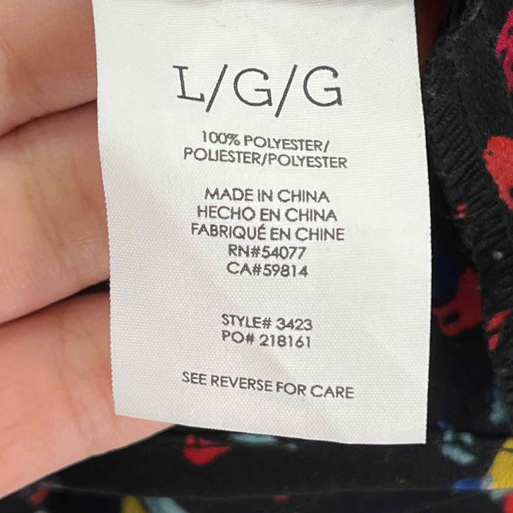 Size L CABI Black Print Shirt