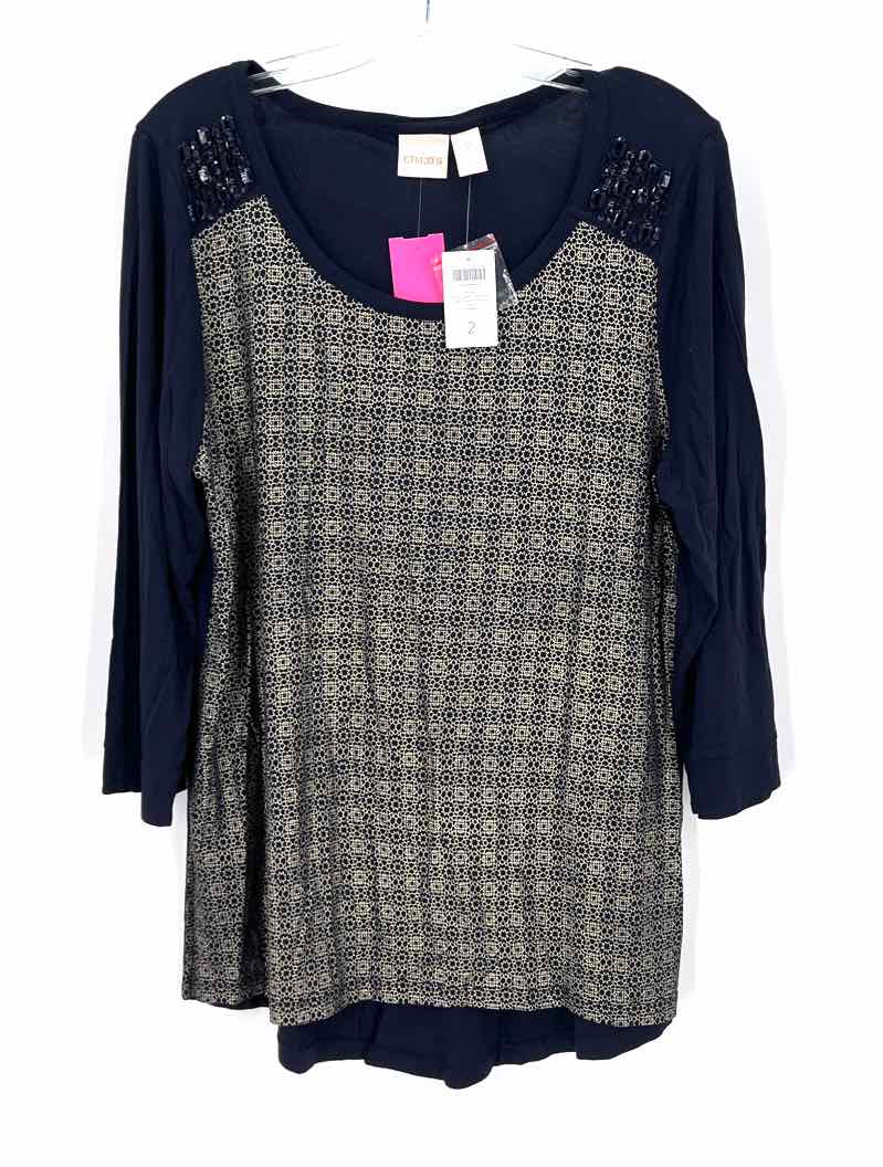 Size 2 Chico's Navy Shirt