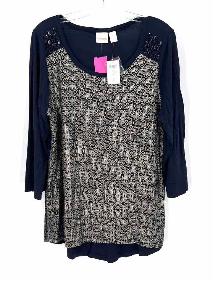 Size 2 Chico's Navy Shirt