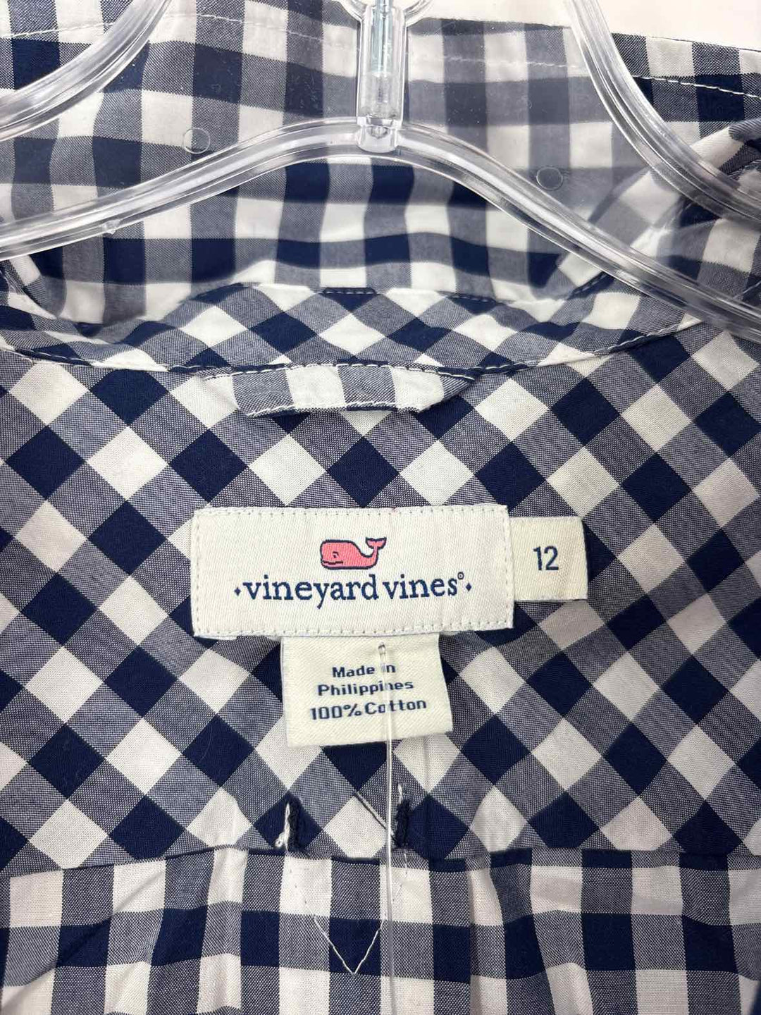 Size 12 Vineyard Vines Blue Print Shirt