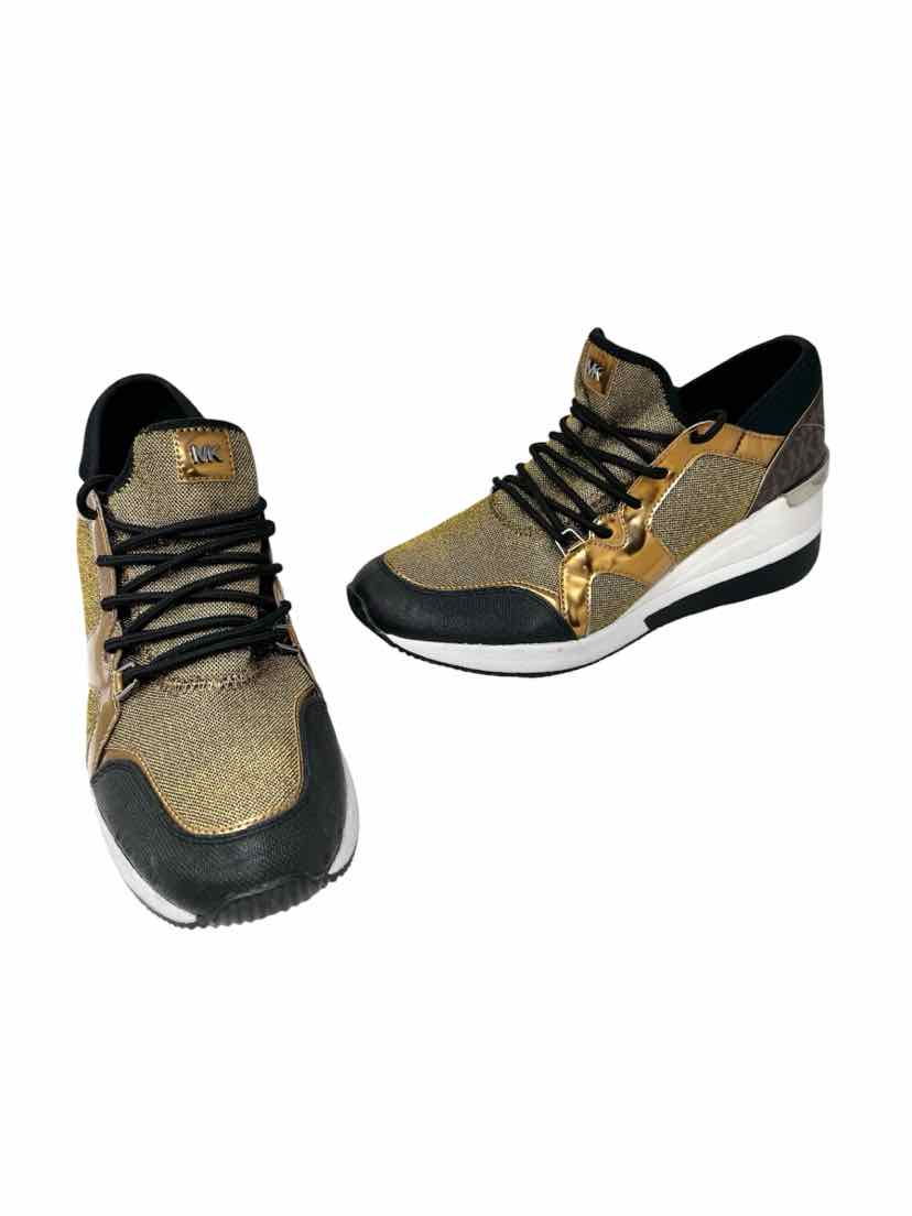 Shoe Size 10 Michael Kors Gold Sneakers
