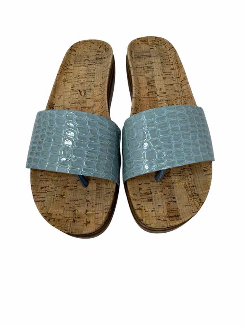 Shoe Size 8.5 DONALD PLINER Blue Leather Sandals