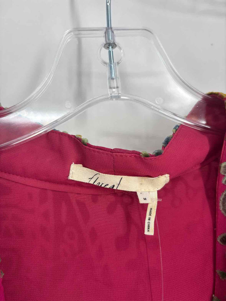 Size M FLOREAT Burgundy Velour Shirt