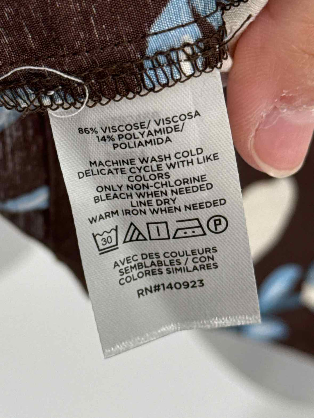 Size L LOFT Brown Print Dress