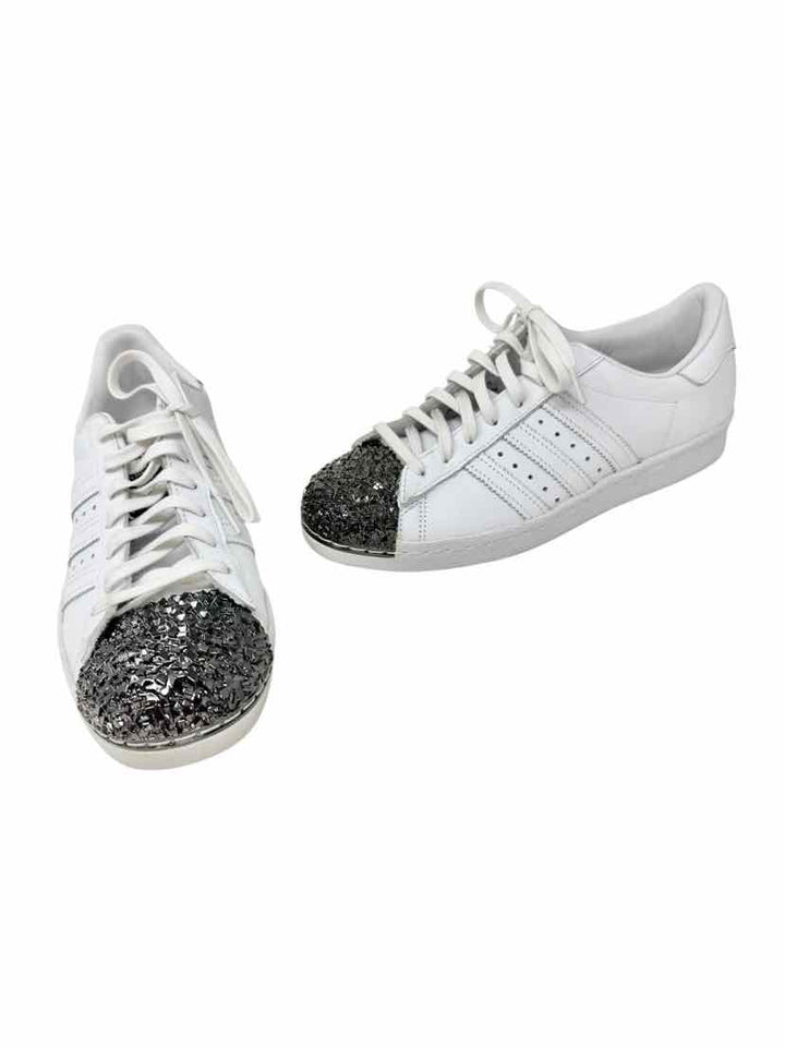Shoe Size 40.5 Adidas White Leather Sneakers