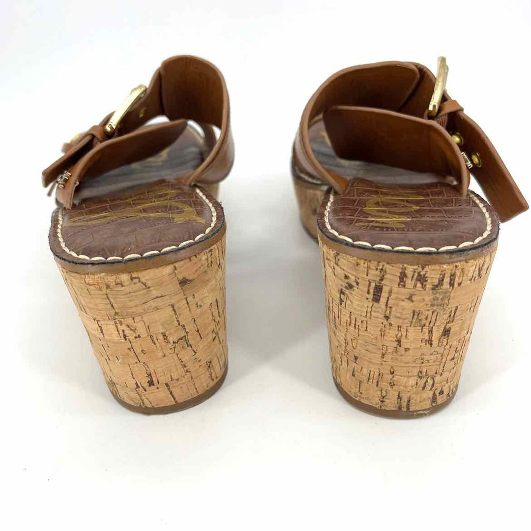 Shoe Size 7 Sam Edeleman Camel Leather Wedge
