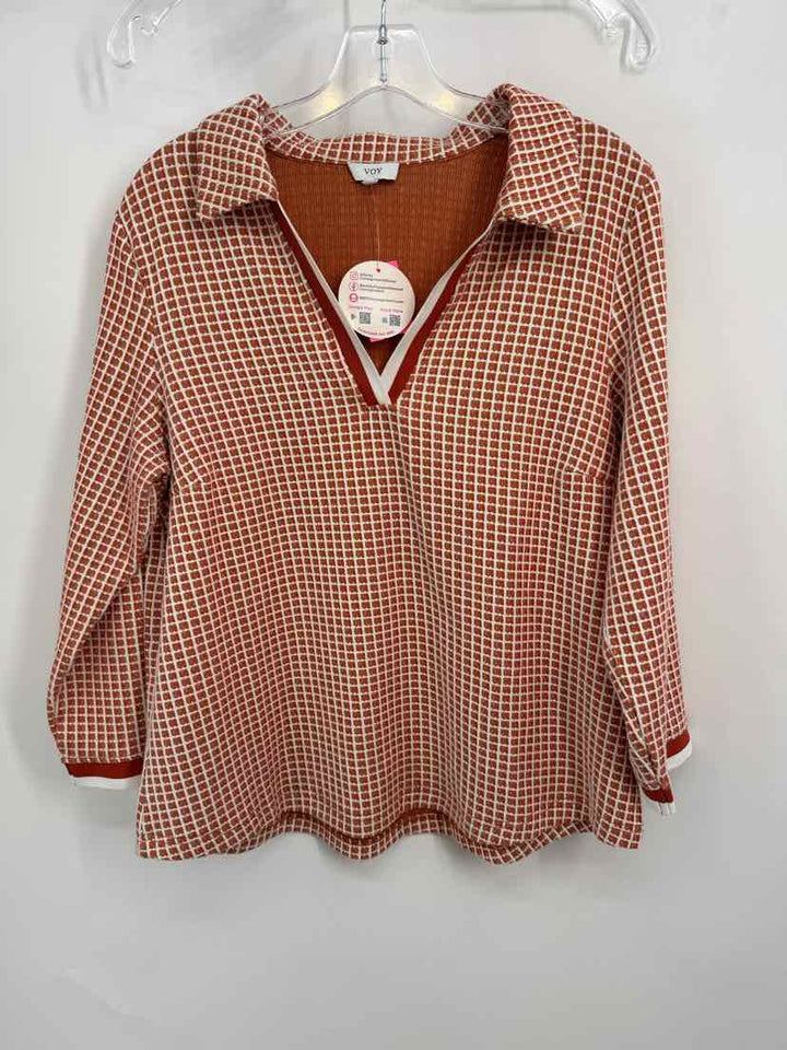 Size L ORANGE PRINT Shirt