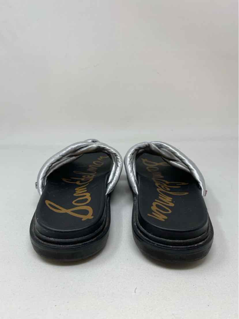 Shoe Size 7 Sam Edeleman Silver Leather Sandals