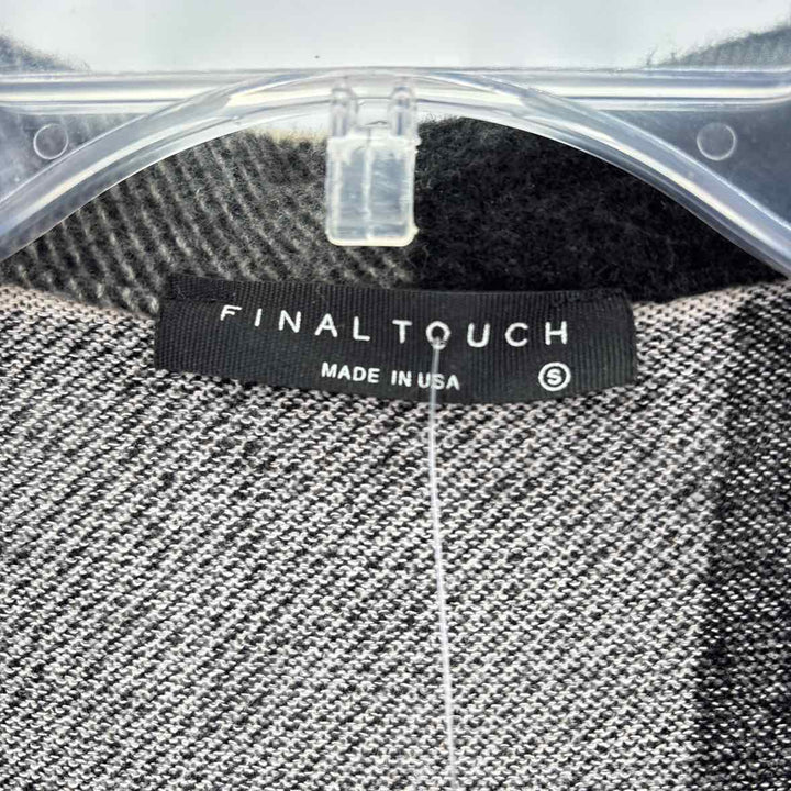 Size S Black Print Fleece Vest