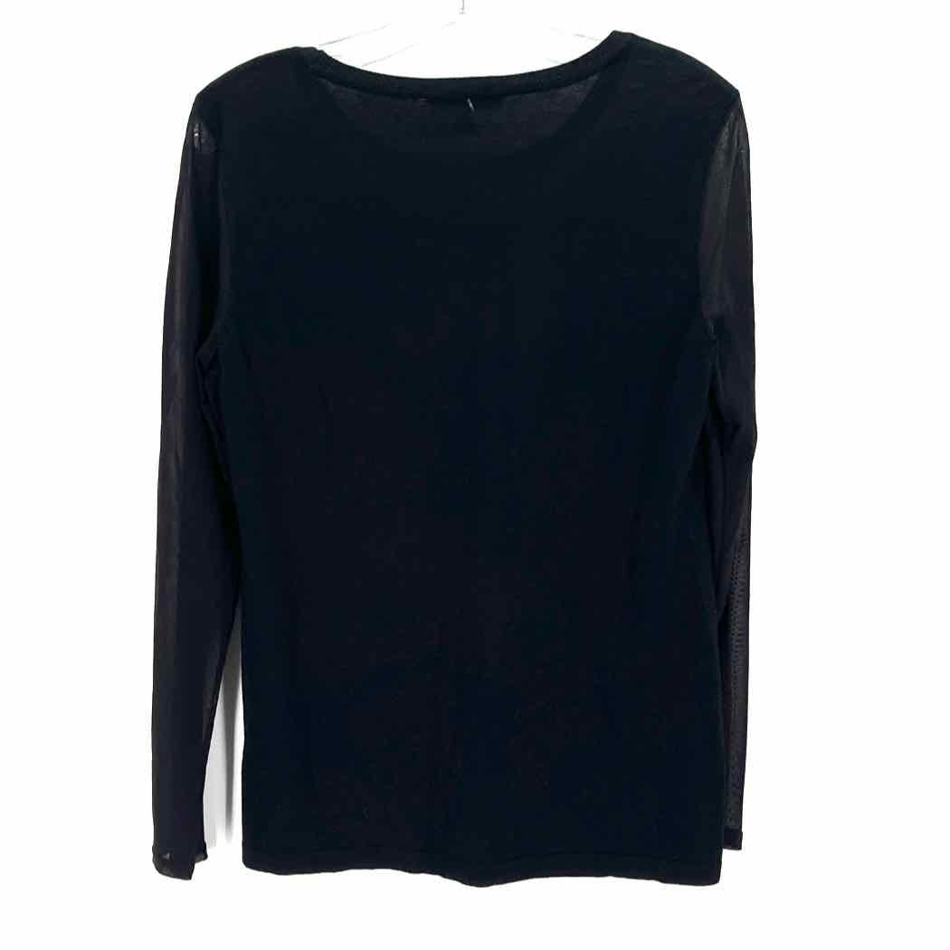 Size M INC Black Knit Mesh Shirt