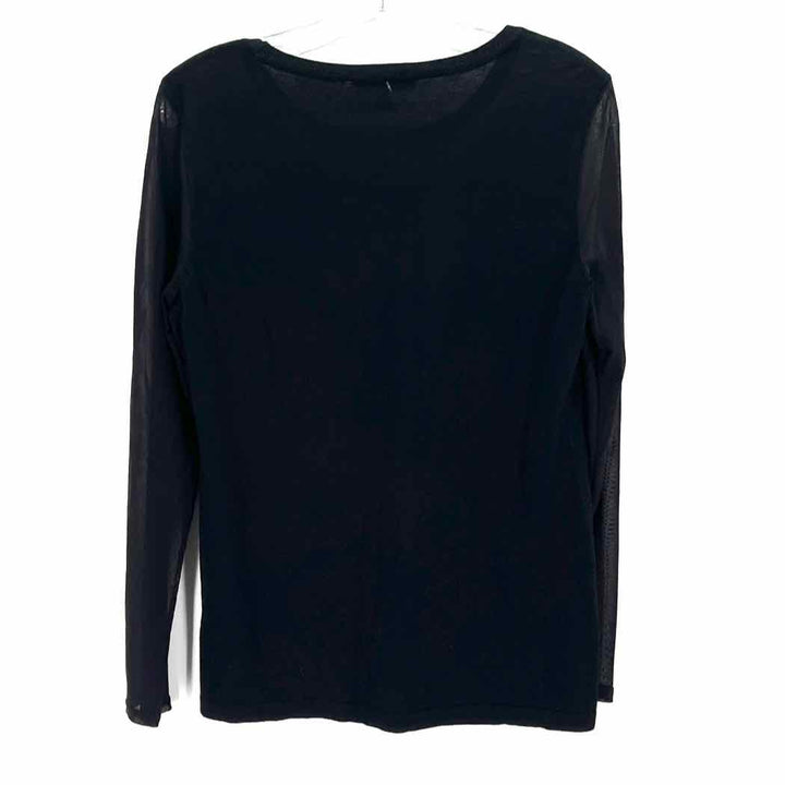 Size M INC Black Knit Mesh Shirt