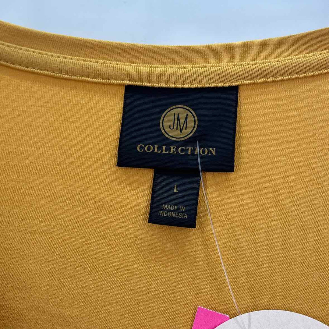 Size L JM COLLECTION Mustard Knit Shirt