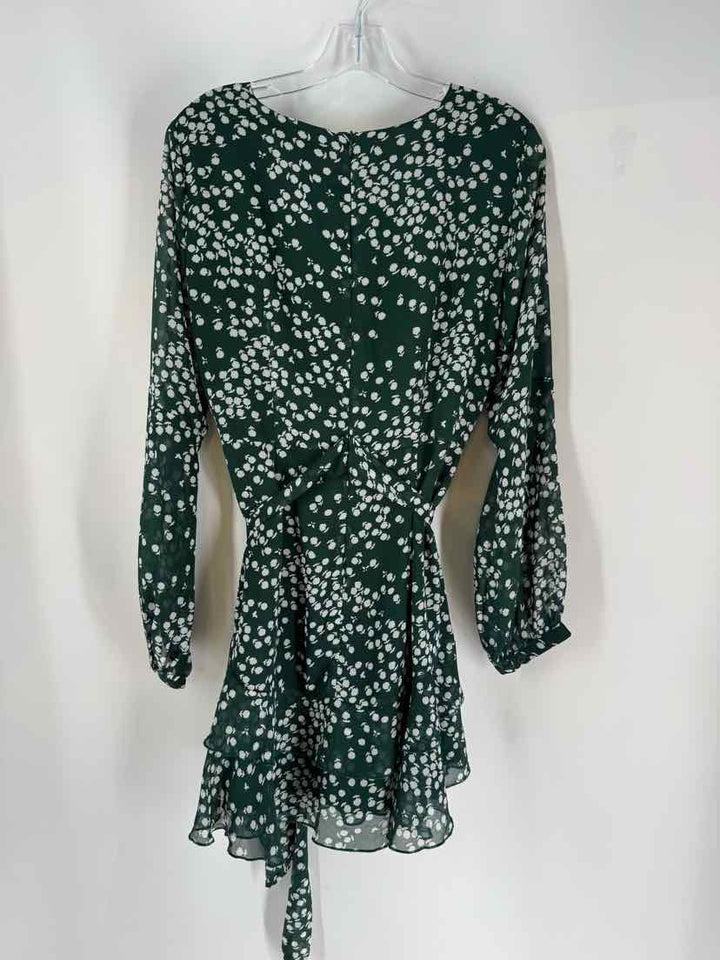 Size L Green Print Dress