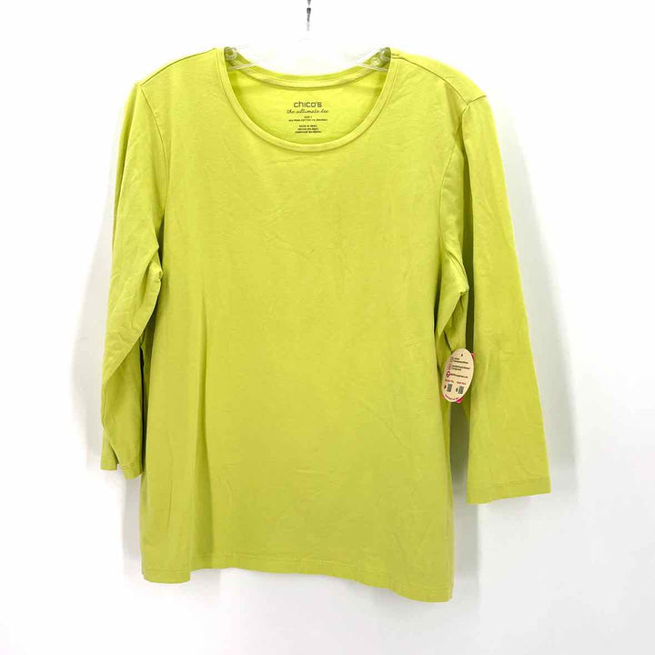 Size L Chico's Lime Green Shirt