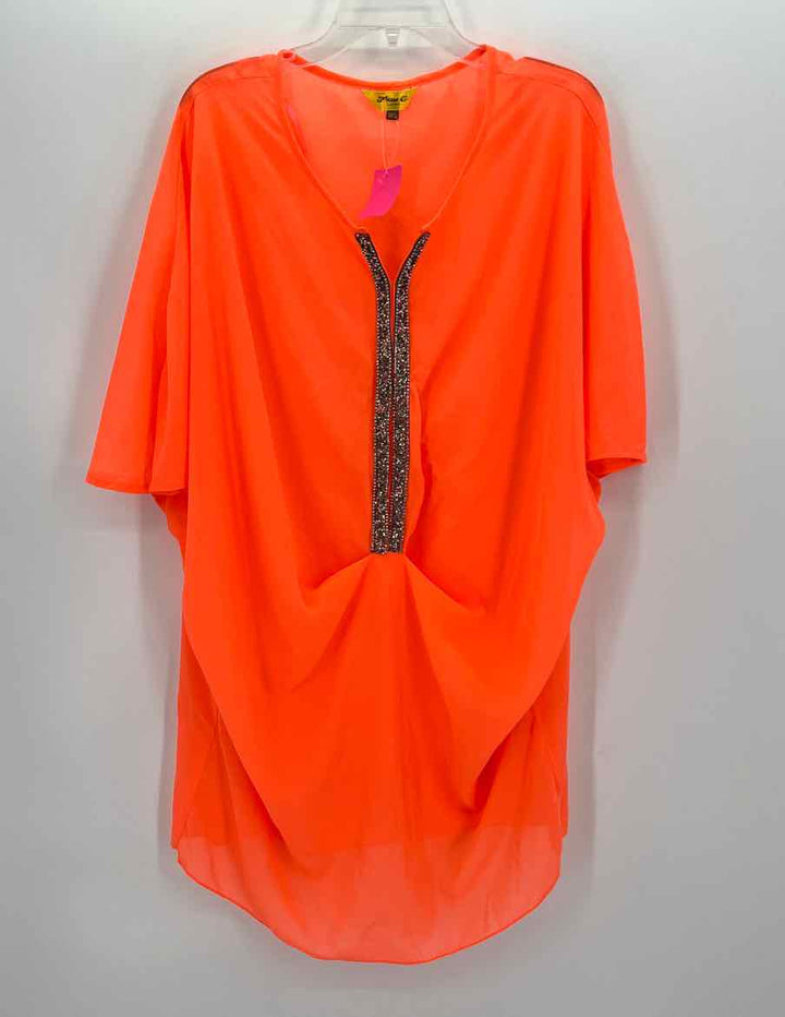 Size M/L Orange Beaded Shirt