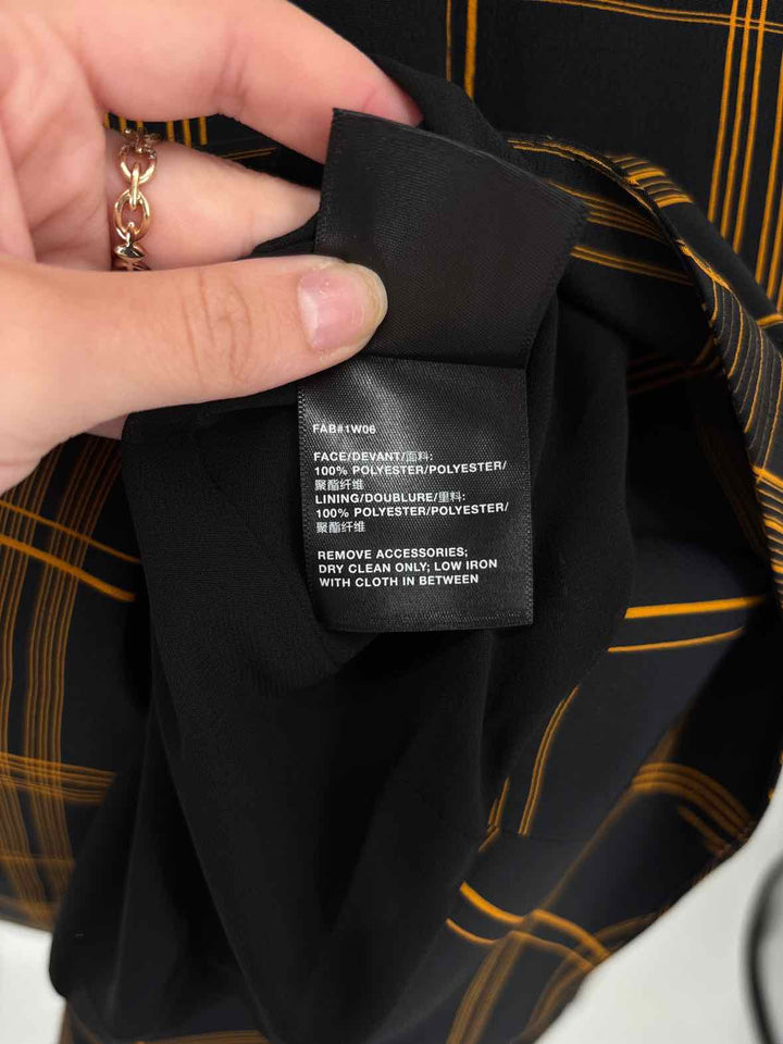 Size 4 LAFAYETTE Black Print Dress