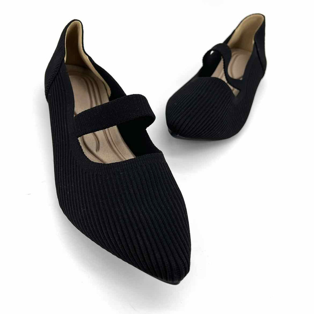 Shoe Size 12 Black Knit Flats