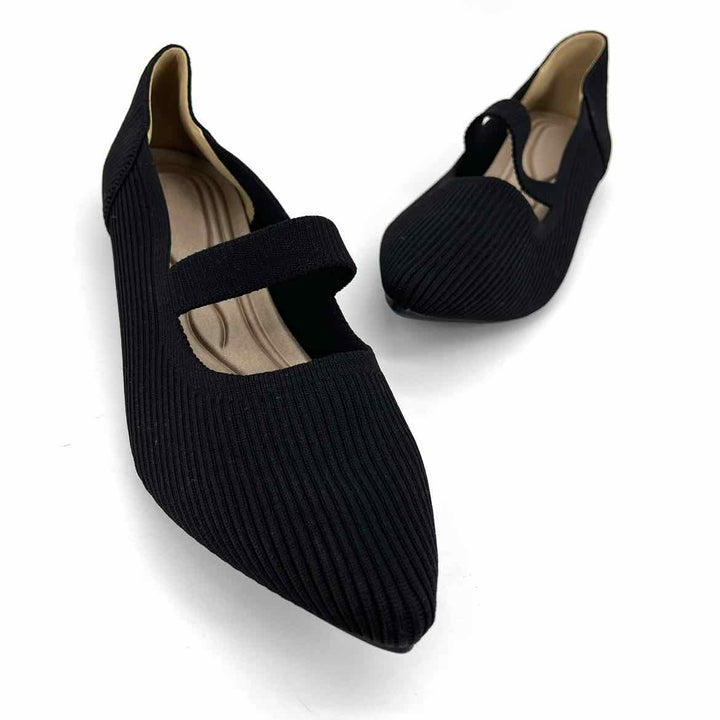 Shoe Size 12 Black Knit Flats