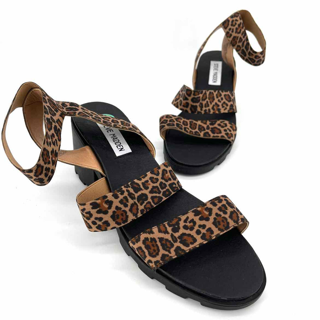 Shoe Size 7.5 Steve Madden Brown Print Sandals