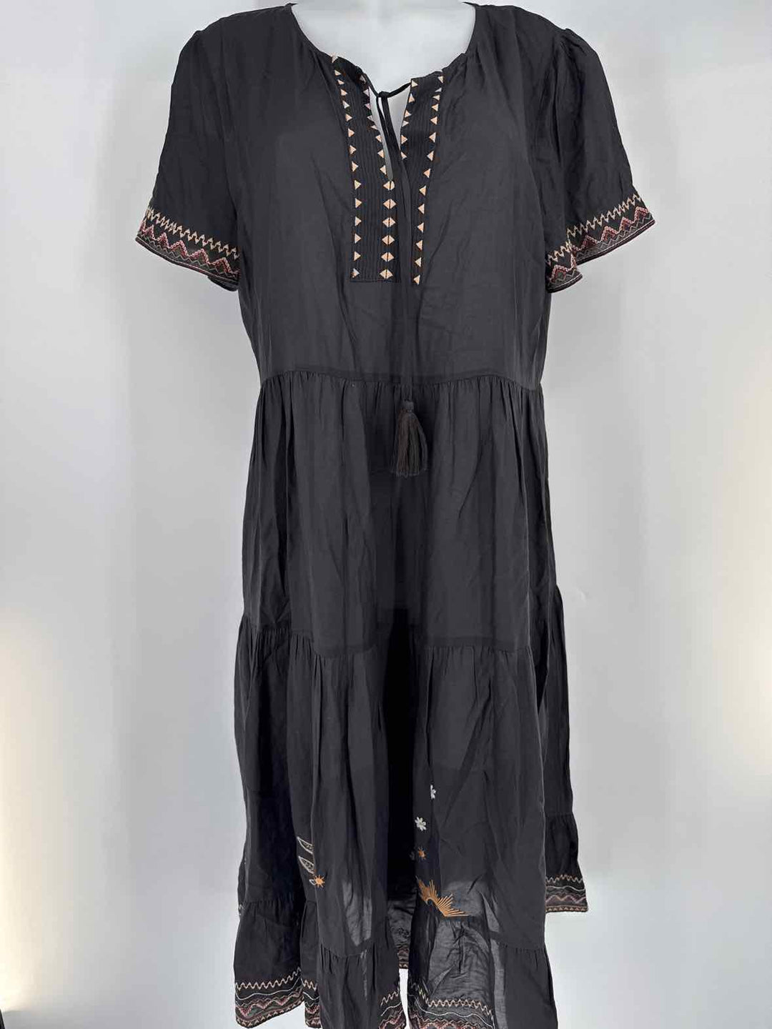 Size M Johnny Was Black Dress