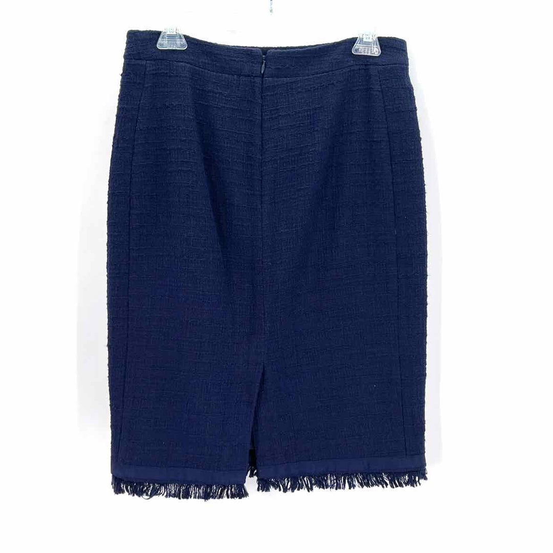 Size 6 J Crew Navy Print Skirt