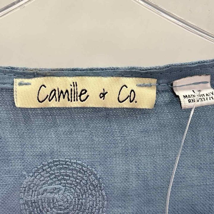 Size L CAMILLE & CO Blue Shirt