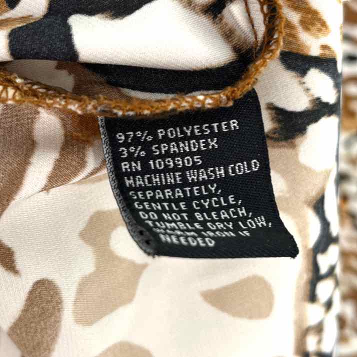 Size XL ESSENTIALS Brown Print Shirt