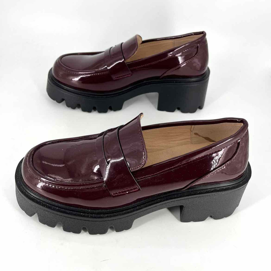 Shoe Size 7.5 Burgundy PATENT Loafers
