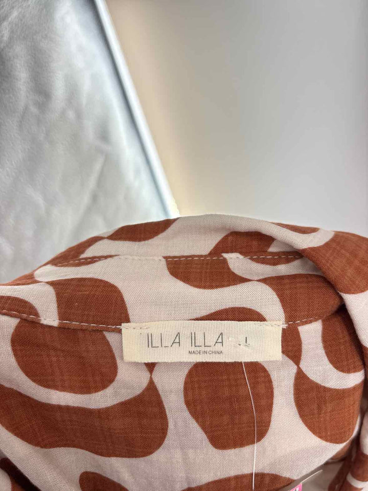 Size L Brown Print Shirt