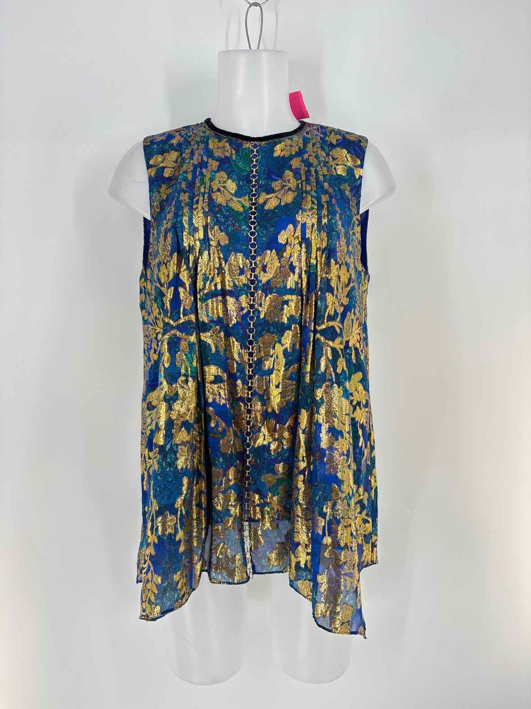 Size M ELIE TAHARI Blue Print Shirt
