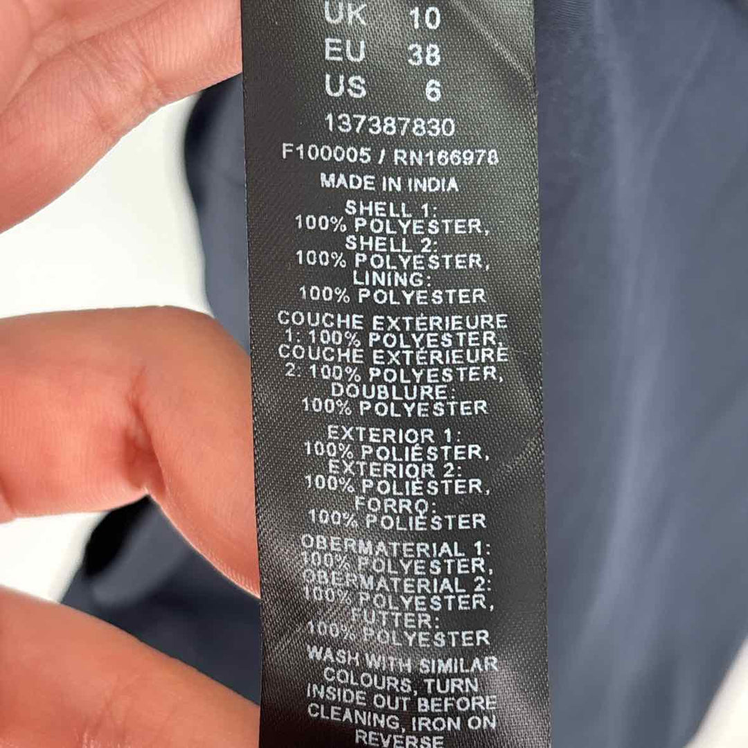 Size 6 Asos Navy Sateen Dress