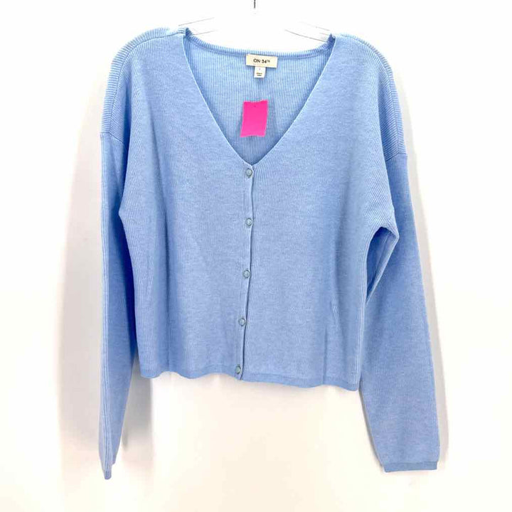 Size L ON 34TH Light Blue Knit Sweater