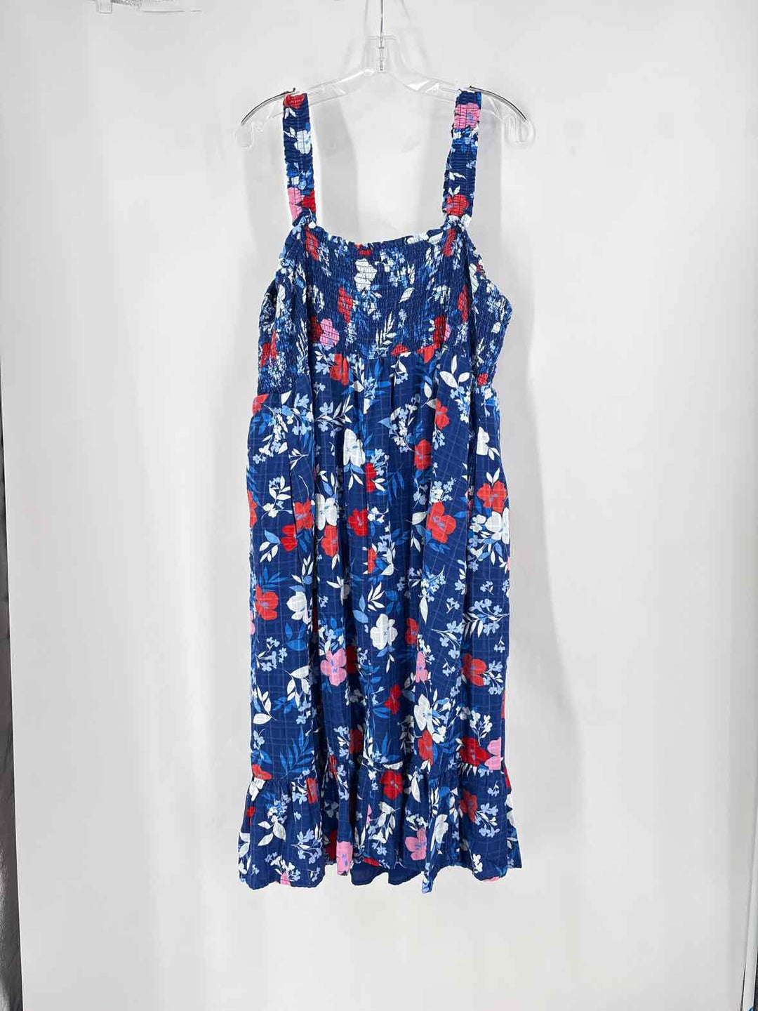 Size 2X DRAPER JAMES Blue Print Dress
