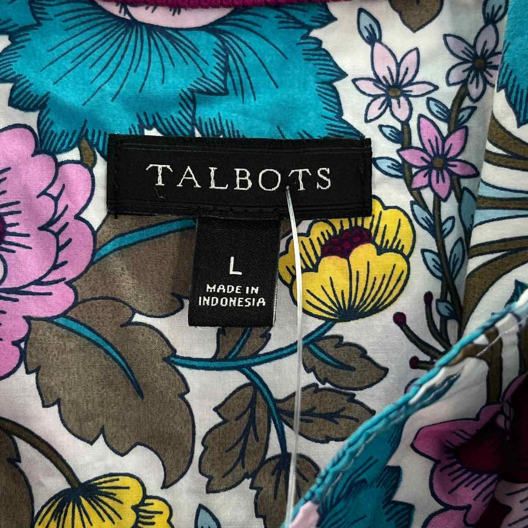 Size L Talbots White Cotton Shirt