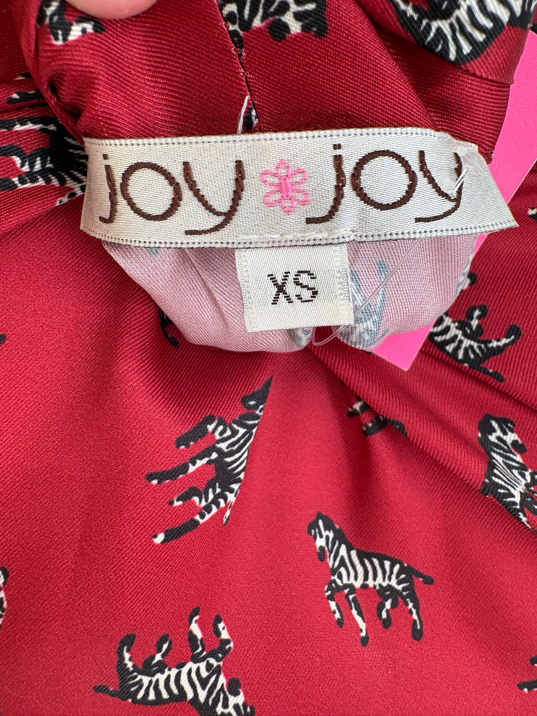 Size S JOY JOY Red Silk Shirt