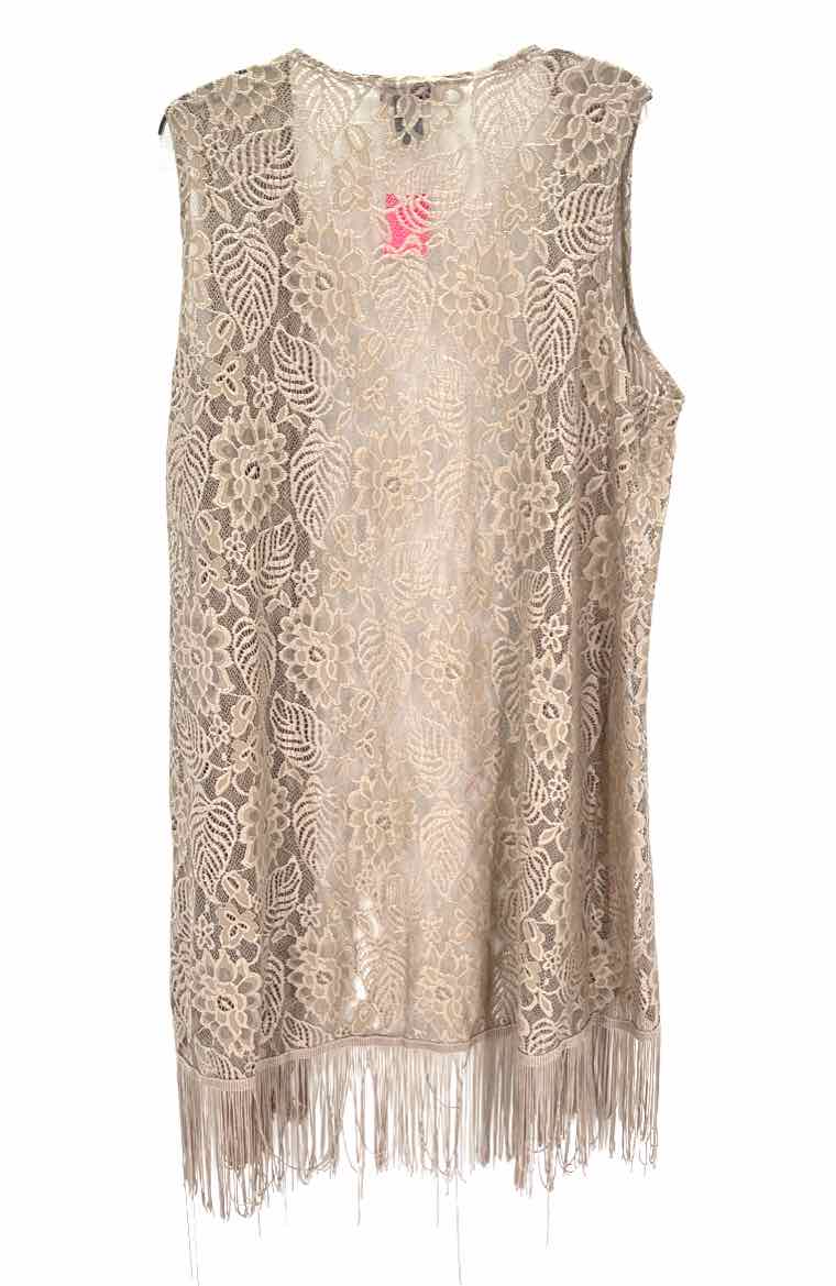 Size 2X Taupe Lace Vest