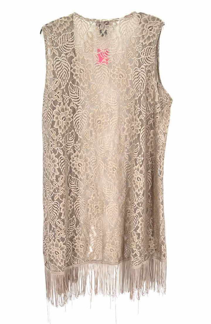 Size 2X Taupe Lace Vest